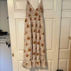 Simplee Apparel Brown Floral Maxi Dress